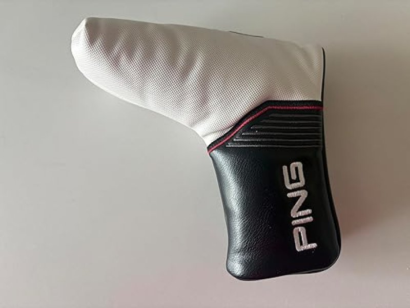 PING 2021 PING ANSER BLADE BLACK/WHITE MAGNETIC HEADCOVER - PREMIUM QUALITY