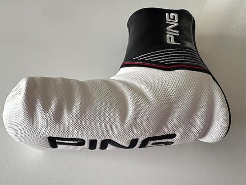 PING 2021 PING ANSER BLADE BLACK/WHITE MAGNETIC HEADCOVER - PREMIUM QUALITY