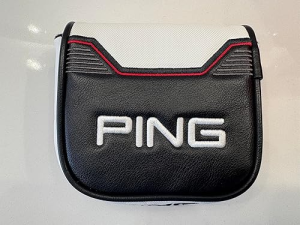 PING HARWOOD SQUARE MALLET LEATHER HEADCOVER - PREMIUM GOLF CLUB PROTECTION