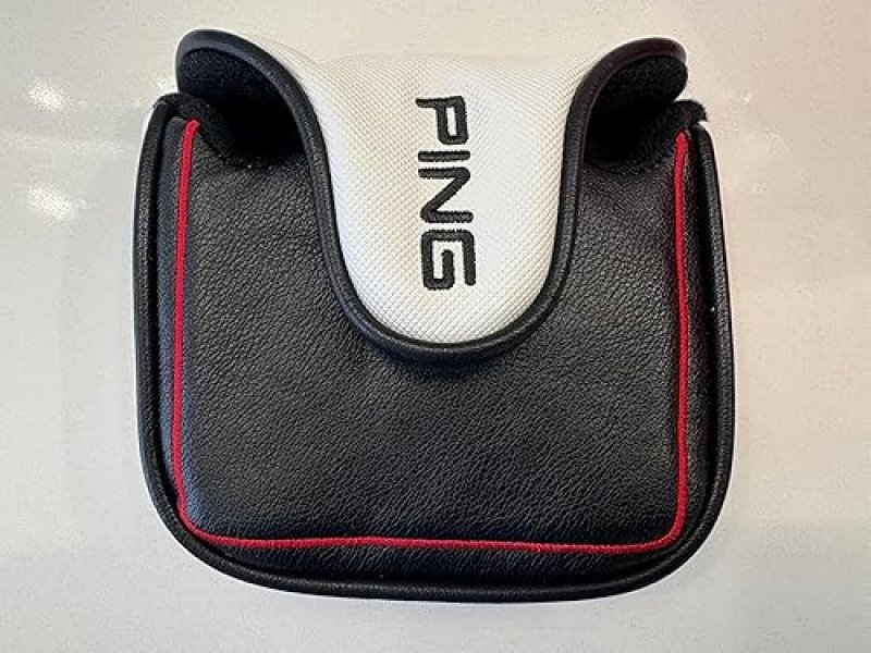 PING HARWOOD SQUARE MALLET LEATHER HEADCOVER - PREMIUM GOLF CLUB PROTECTION