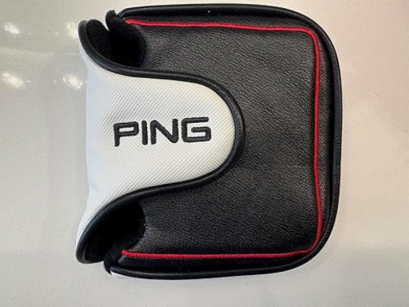PING HARWOOD SQUARE MALLET LEATHER HEADCOVER - PREMIUM GOLF CLUB PROTECTION