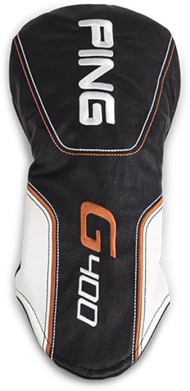 PING BLACK/ORANGE LEATHER HEADCOVER FOR NEW G400 DRIVER