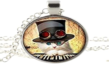 PING STEAMPUNK CAT NECKLACE PENDANT JEWELRY - LINXIAO COLLECTION