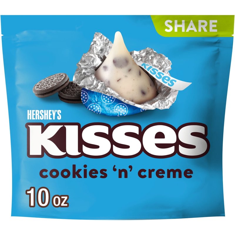 HERSHEY'S KISSES COOKIES 'N' CREME SHARE PACK 10 OZ, CANDY