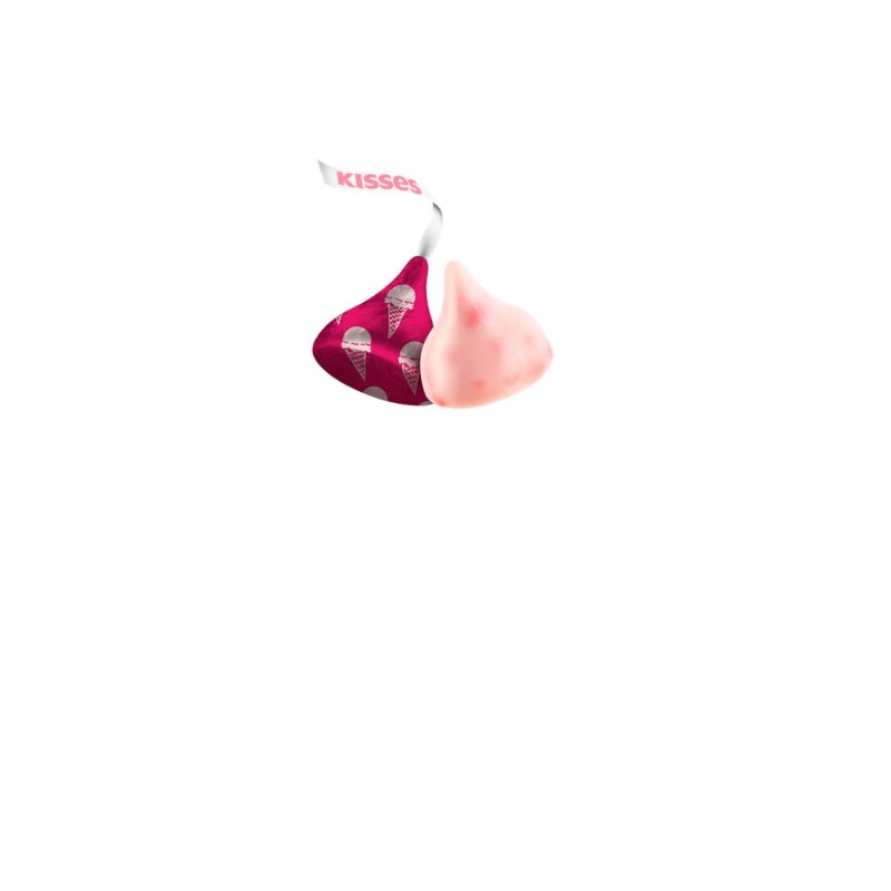 HERSHEY'S KISSES STRAWBERRY ICE CREAM CONE CANDY, SHARE PACK 9 OZ