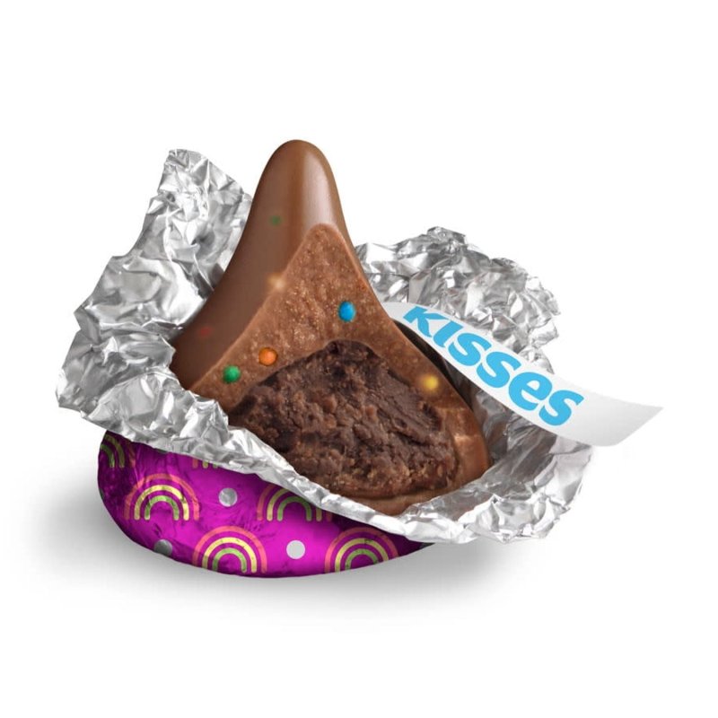 HERSHEY'S RAINBOW BROWNIE FLAVORED KISSES SHARE PACK, 9 OZ