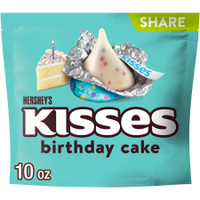 HERSHEY'S KISSES BIRTHDAY CAKE CANDY, SHARE PACK 10 OZ