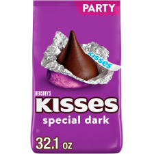 HERSHEY'S KISSES SPECIAL DARK MILDLY SWEET CHOCOLATE CANDY PARTY PACK - 32.1 OZ