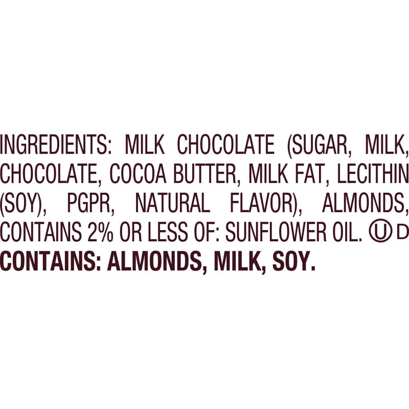 HERSHEY'S KISSES MILK CHOCOLATE ALMONDS CHRISTMAS CANDY 9.4 OZ BAG