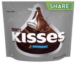 HERSHEY'S KISSES MILK CHOCOLATE CANDY - 10.8OZ