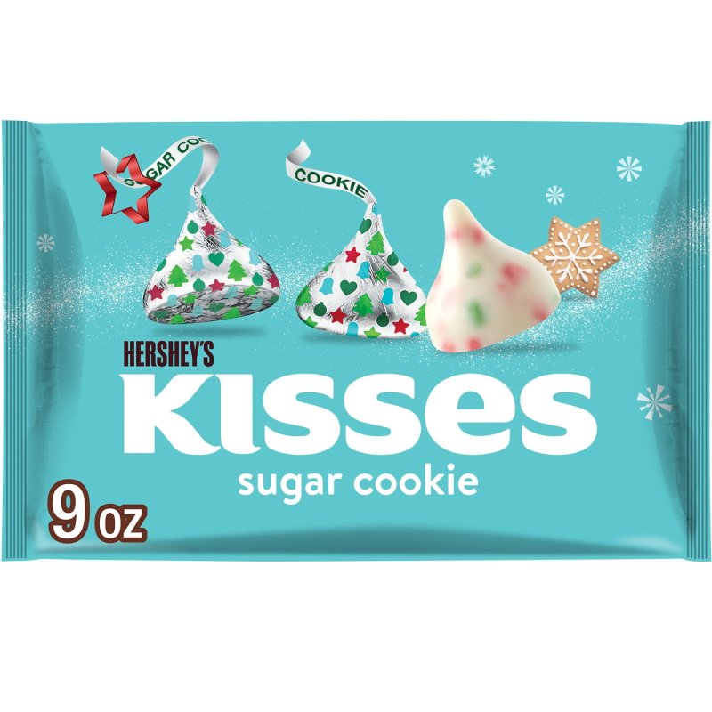 HERSHEY'S KISSES SUGAR COOKIE CHRISTMAS CANDY 9 OZ BAG