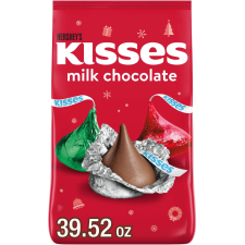 HERSHEY'S KISSES MILK CHOCOLATE CHRISTMAS CANDY, BULK BAG - 39.52 OZ