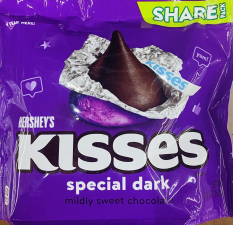 HERSHEY'S KISSES SPECIAL DARK CHOCOLATE CANDY SHARE PACK 10 OZ BAG