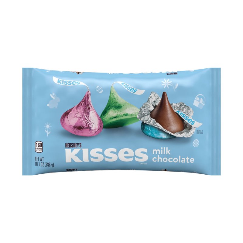 HERSHEY'S KISSES MILK CHOCOLATE EASTER CANDY, 10.1 OZ BAG