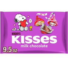 HERSHEY'S SNOOPY™ AND FRIENDS VALENTINE'S HERSHEY'S KISSES MILK CHOCOLATE CANDY, 9.5 OZ BAG