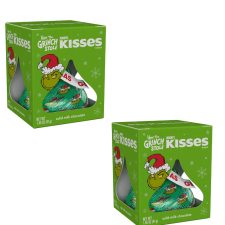 HERSHEY'S KISSES CHRISTMAS GRINCH MILK CHOCOLATE CANDY - 1.45OZ, PACK OF 2