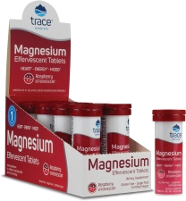 TRACE MINERALS RASPBERRY FLAVORED MAGNESIUM EFFERVESCENT TABLETS | 150MG PER SERVING | 80 TABLETS