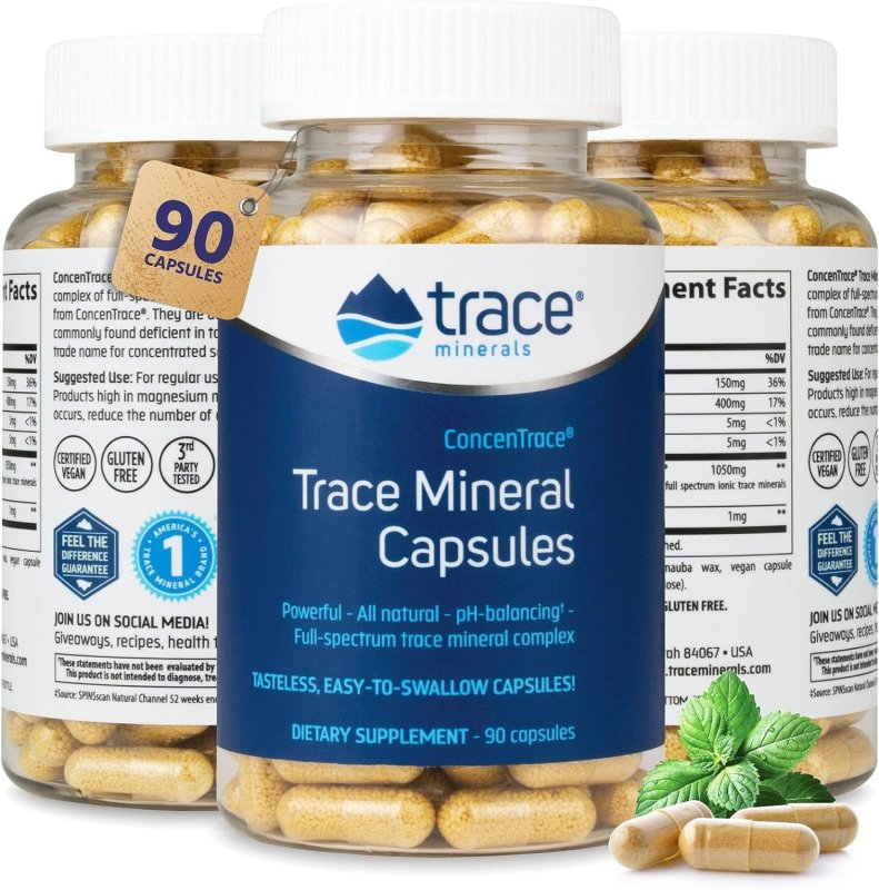 TRACE MINERALS CONCENTRACE TRACE MINERALS CAPSULES - 90 COUNT