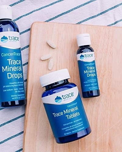 TRACE MINERALS CONCENTRACE DROPS: FULL SPECTRUM MINERALS FOR ENERGY & HYDRATION | 90 TABLETS
