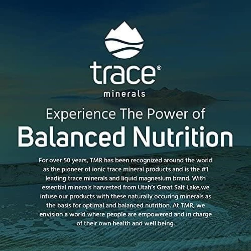 TRACE MINERALS CONCENTRACE DROPS: IONIC LIQUID MINERALS FOR ENERGY & HYDRATION | MAGNESIUM, CHLORIDE, POTASSIUM | LOW SODIUM | 24-DAY SUPPLY | 2 FL OZ