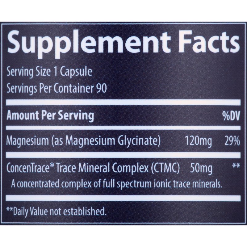 TRACE MINERALS MAGNESIUM GLYCINATE CAPSULES - 90 COUNT