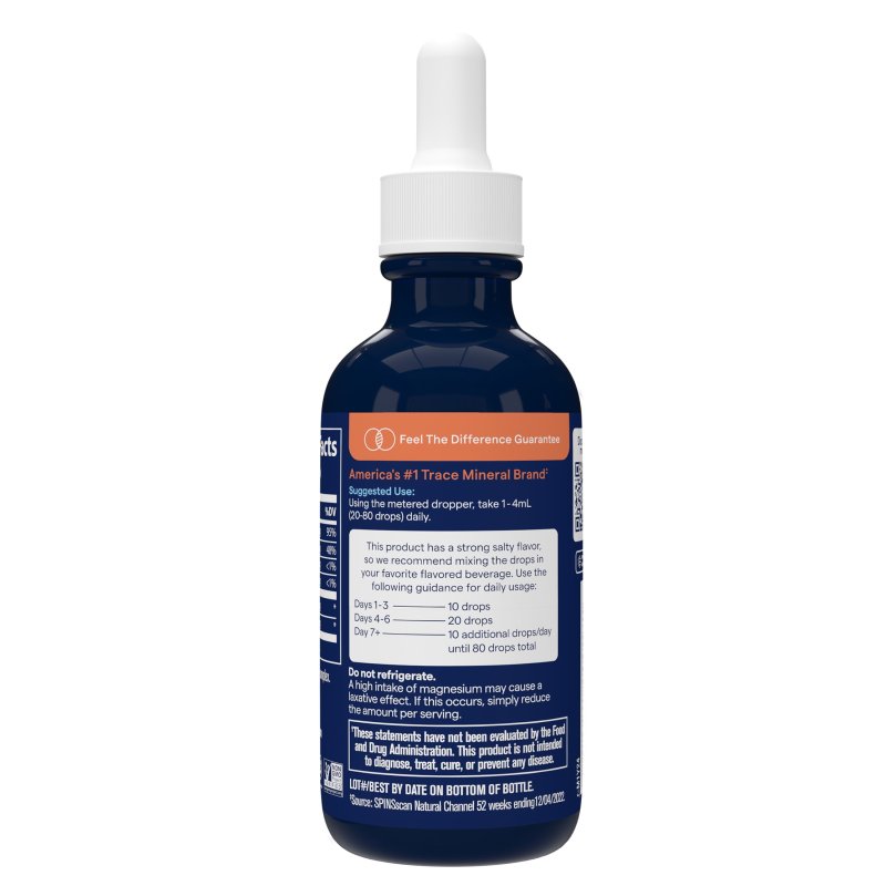 TRACE MINERALS LIQUID IONIC MAGNESIUM 400MG - SUPPORTS HEART HEALTH, BLOOD PRESSURE, MOOD, SLEEP, ENERGY - 2OZ