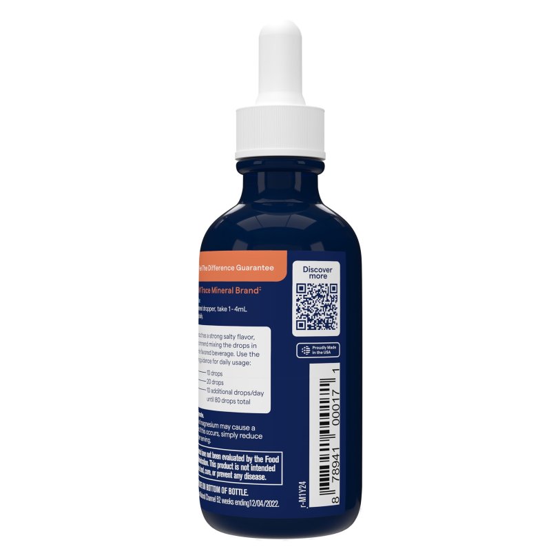 TRACE MINERALS LIQUID IONIC MAGNESIUM 400MG - SUPPORTS HEART HEALTH, BLOOD PRESSURE, MOOD, SLEEP, ENERGY - 2OZ