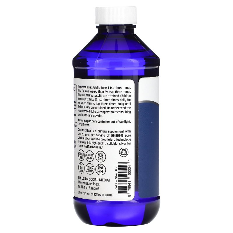 TRACE MINERALS 30 PPM COLLOIDAL SILVER BY TRACE MINERALS RESEARCH - 8 OZ