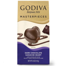 GODIVA DARK CHOCOLATE GANACHE HEART CHOCOLATES 4.9OZ BAG