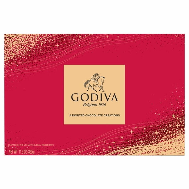 GODIVA ASSORTED CHOCOLATE BOX 11.3 OZ - PREMIUM BELGIAN CHOCOLATES
