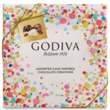GODIVA GOLDMARK ASSORTED CAKE-INSPIRED CHOCOLATE CREATIONS, 9 PIECES 3.8 OZ