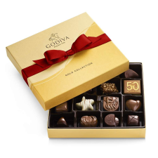 GODIVA HOLIDAY ASSORTED CHOCOLATE GOLD GIFT BOX, 19-PIECE COLLECTION