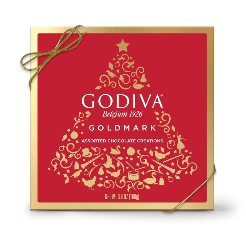 GODIVA 9-PIECE HOLIDAY GOLDMARK ASSORTED CHOCOLATE GIFT BOX