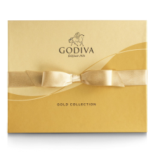 GODIVA GOURMET CHOCOLATE GOLD GIFT BOX - 18-PIECE ASSORTMENT WITH GANACHES, NUTS, CARAMELS, PRALINES - MILK, WHITE, DARK CHOCOLATE SHELLS - ASSORTED CANDY BOX