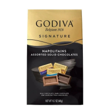 GODIVA ASSORTED SOLID CHOCOLATES NAPOLITAINS, 15.7 OZ - SIGNATURE COLLECTION