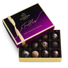 GODIVA INDULGE IN 12-PIECE DARK CHOCOLATE TRUFFLES FOR A DECADENT TREAT