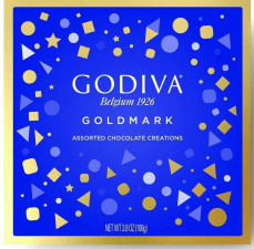 GODIVA GOLDMARK ASSORTED CHOCOLATE SNACK BITES, 3.8 OZ, 9 PIECES IN BOX