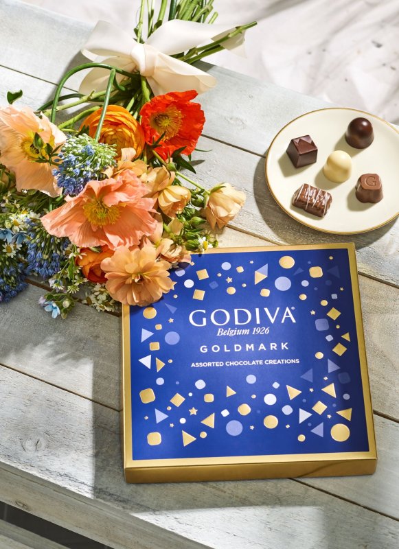 GODIVA GOLDMARK ASSORTED CHOCOLATE SNACK BITES, 3.8 OZ, 9 PIECES IN BOX