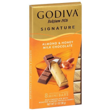 GODIVA ALMOND & HONEY MILK CHOCOLATE MINI BAR 12-CT. (8 PC. EACH)