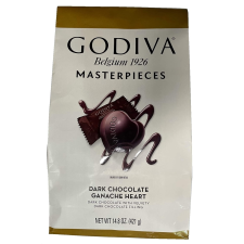 GODIVA DARK CHOCOLATE GANACHE HEARTS - 14.8 OZ - INDULGENT TREAT