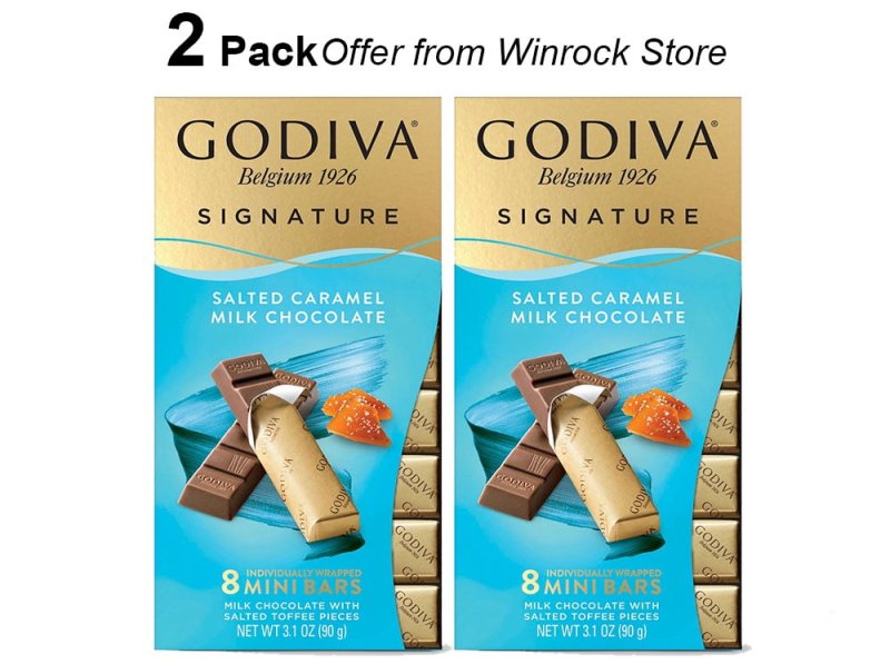 GODIVA SALTED CARAMEL MILK CHOCOLATE, 8 COUNT, 3.1 OZ X 2 PACK - WINROCK STORE DEAL