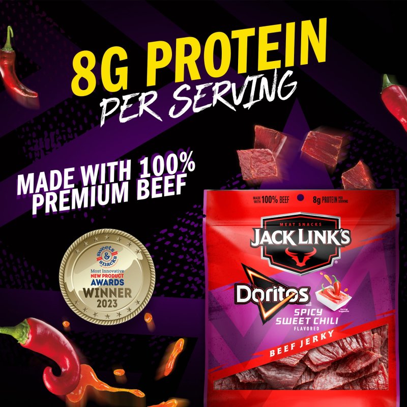 JACK LINK’S DORITOS SPICY SWEET CHILI BEEF JERKY, 2.65 OZ