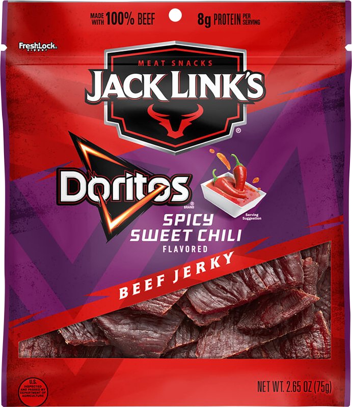 JACK LINK’S DORITOS SPICY SWEET CHILI BEEF JERKY, 2.65 OZ