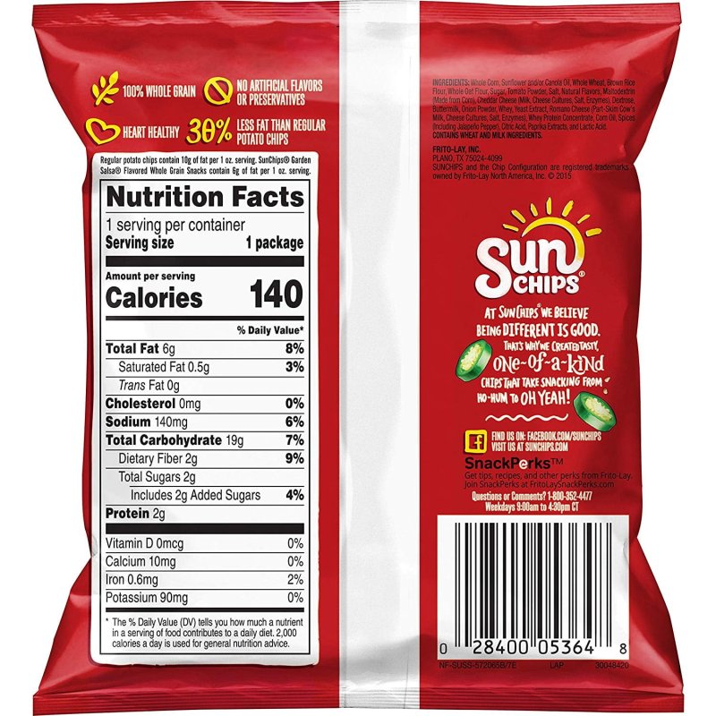 SUNCHIPS MULTIGRAIN CHIPS VARIETY PACK, 1 OZ BAGS, 40-COUNT BUNDLE