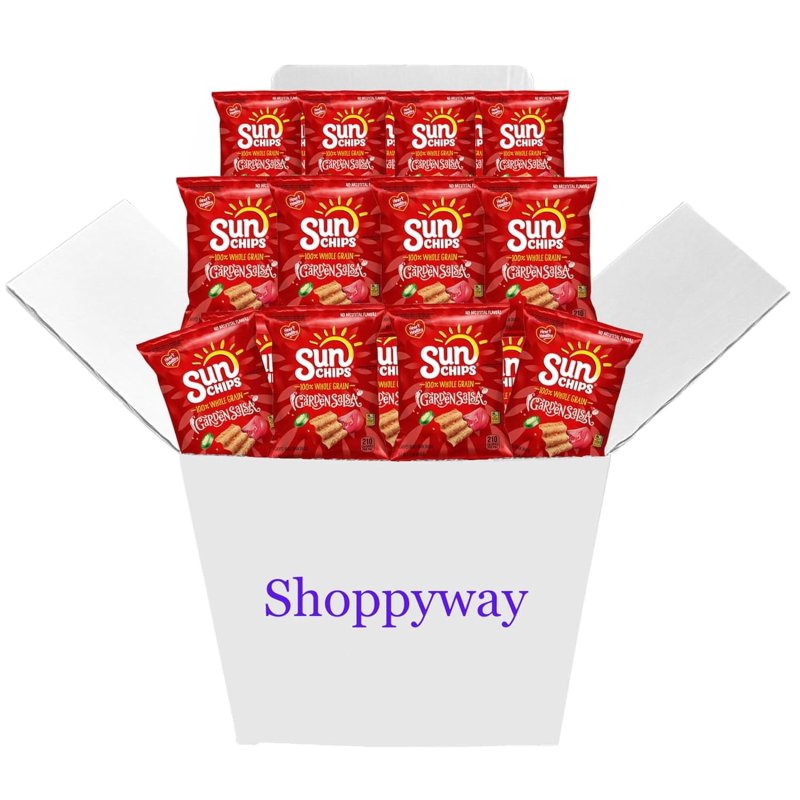 SUNCHIPS GARDEN SALSA WHOLE GRAIN CHIPS, 1.5 OZ BAGS, PACK OF 12 - SHOPPYWAY BUNDLE