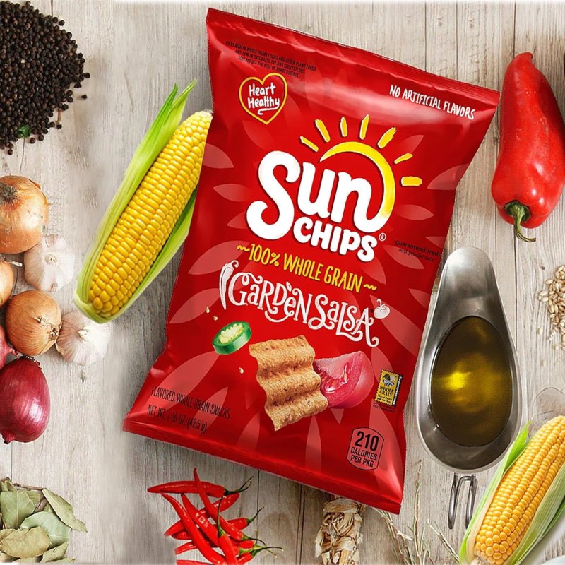 SUNCHIPS GARDEN SALSA WHOLE GRAIN CHIPS, 1.5 OZ BAGS, PACK OF 12 - SHOPPYWAY BUNDLE