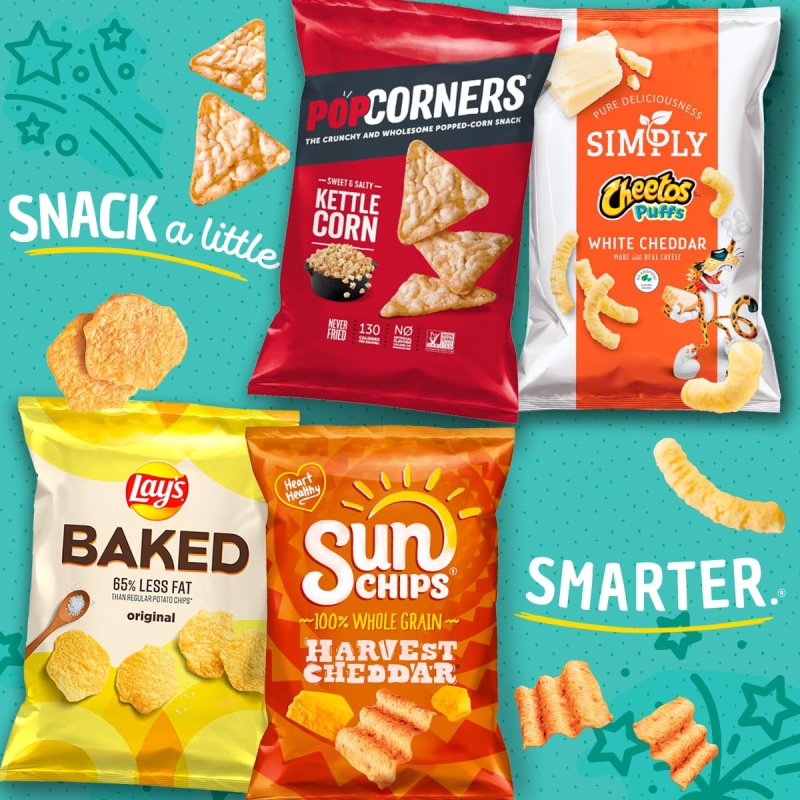 SUNCHIPS MULTIGRAIN SNACKS VARIETY PACK - 40 X 1OZ BAGS