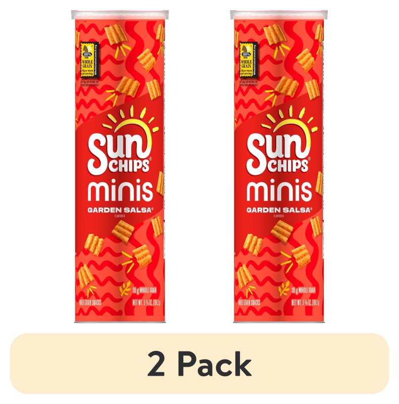 SUNCHIPS MINIS GARDEN SALSA FLAVORED CANISTER, 3.75 OZ (2 PACK)