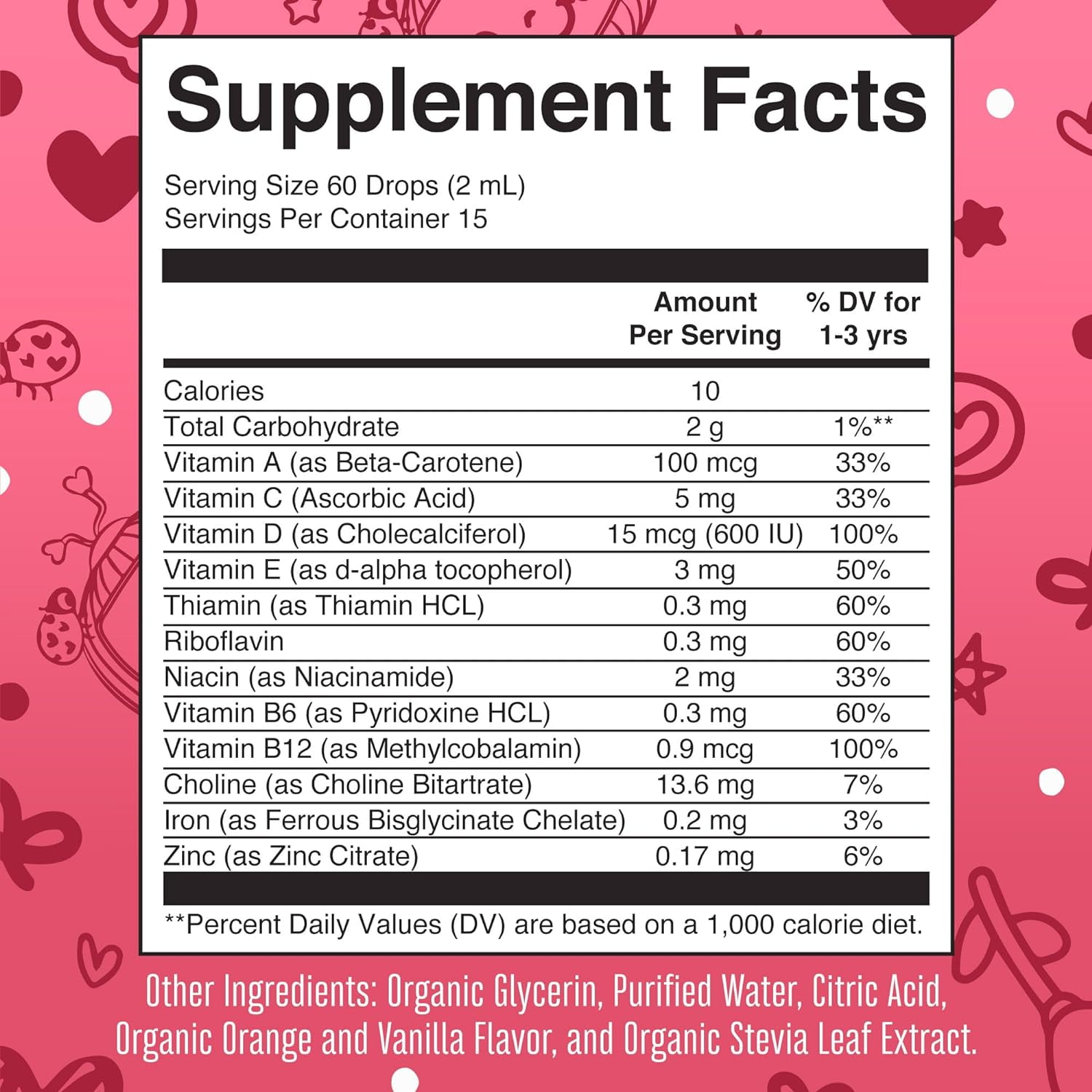 MARYRUTH'S ORGANIC COCOMELON TODDLER MULTIVITAMIN WITH IRON | IMMUNE SUPPORT | USDA ORGANIC | VEGAN | 1 FL OZ