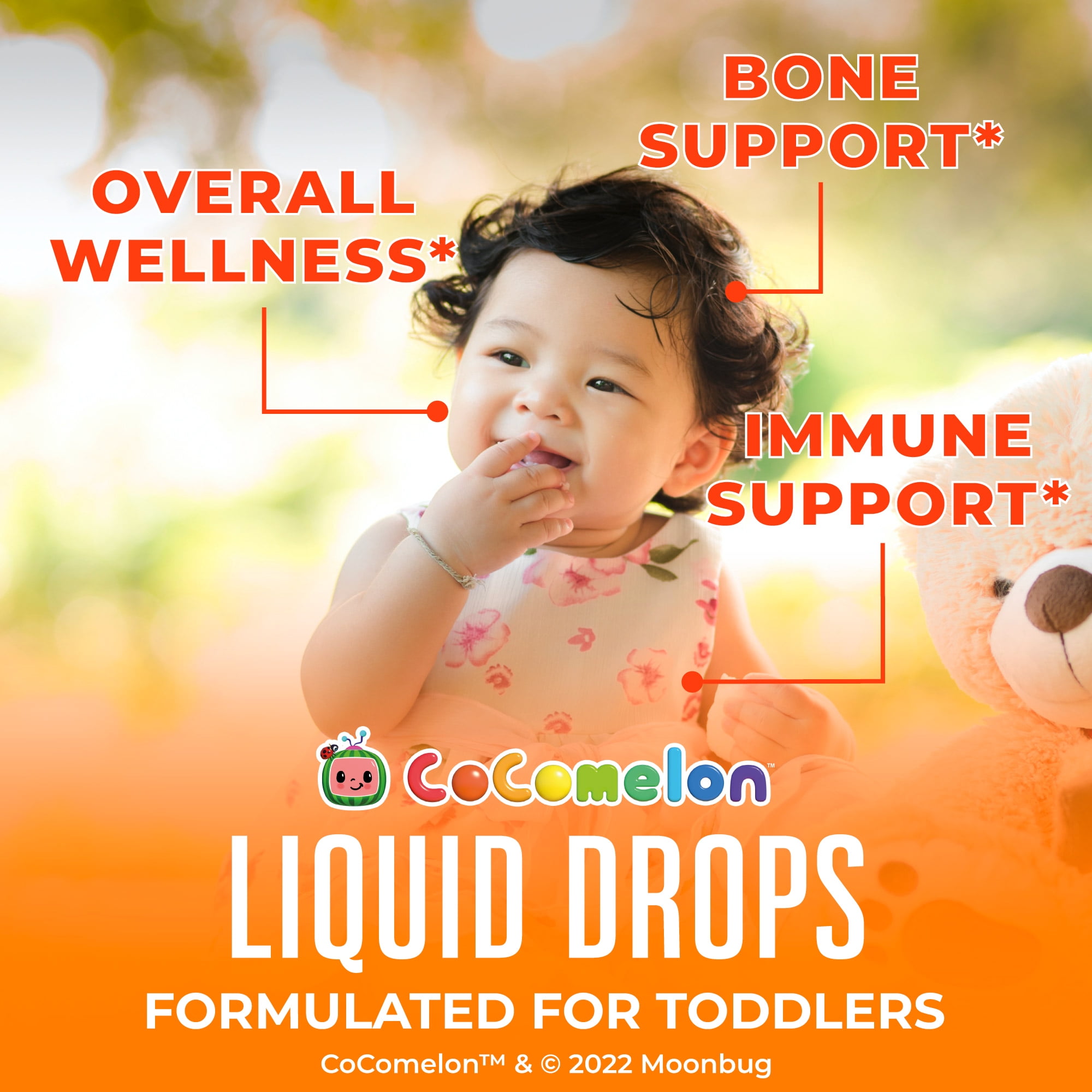 MARYRUTH'S ORGANIC COCOMELON TODDLER VITAMIN D3+K2 LIQUID DROPS BY MARYRUTH - 0.5 FL OZ